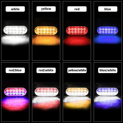 12LED Strobe Side Warning 12v-24v Traffic Flashing Lightbar Truck
