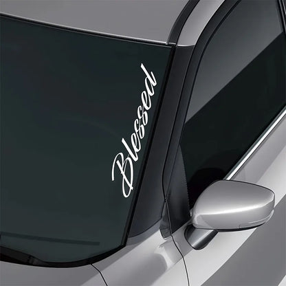 Blessed Windshield Decal 20x3.5cm Durable Vinyl Sticker Cars
