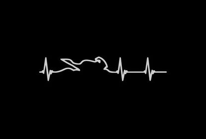 Sticker Heart Electrocardiogram Race Players Vinyl Cover