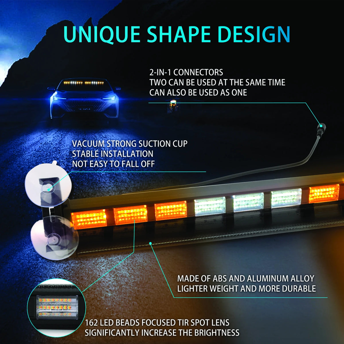 For All Vehicle Windshields 2IN1 Multifunctional Safety Warning