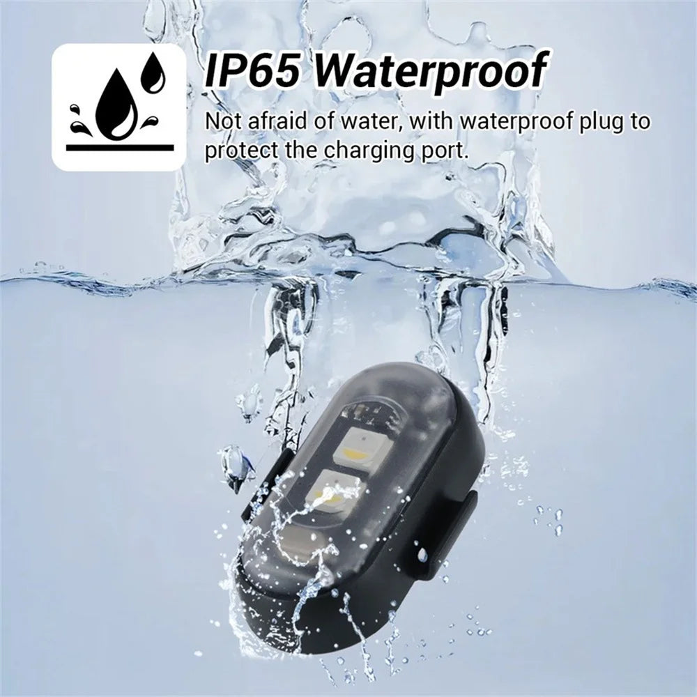 For Motorcycle 4PCS Atmospher Wireless Strobe Colors Warning
