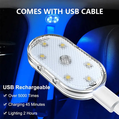 4PCS Touch MINI Interior Lighting USB Rechargeable Roof Ceiling