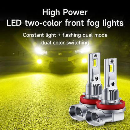 2X 2000LM 30W Dual Color 3570 Chip Lime H8