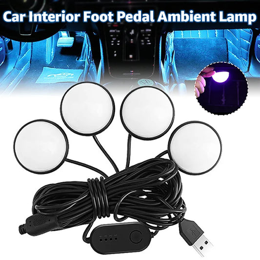 In Foot Ambient Brightness Interior Pedal Colorful Remote Or
