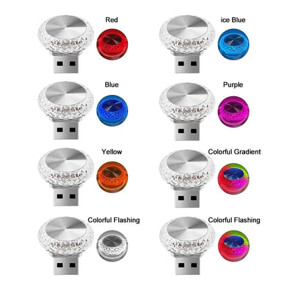 USB Ambient MINI Atmosphere Lamps Plug Play Colorful Interior