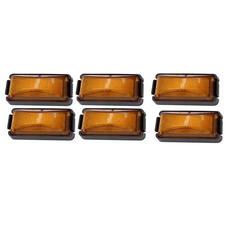6PCS Amber Side Marker Set 10v-30v Cars Suvs Van