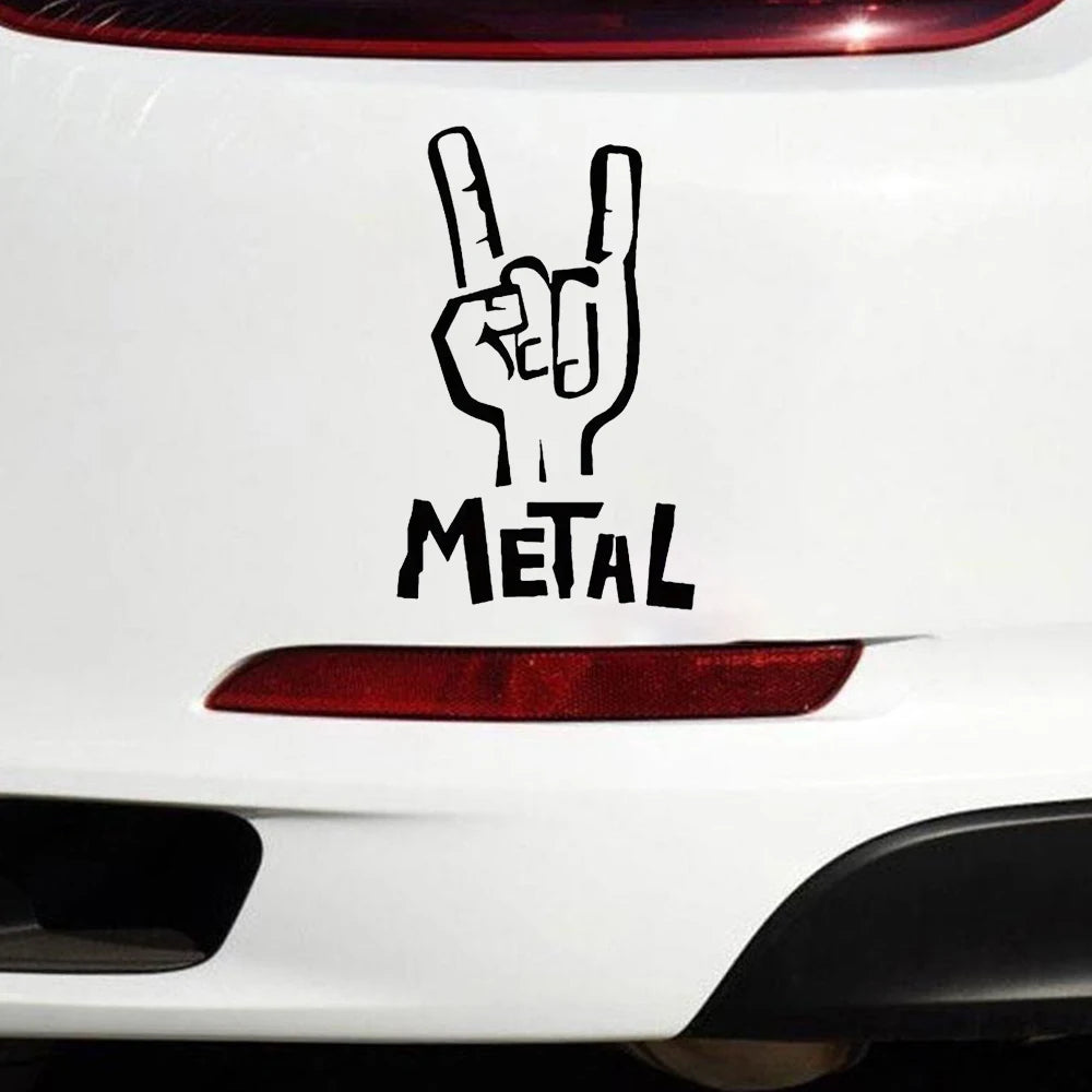 11x18cm Heavy Metal Rock Gestures self-adhesive Vinyl Sticker
