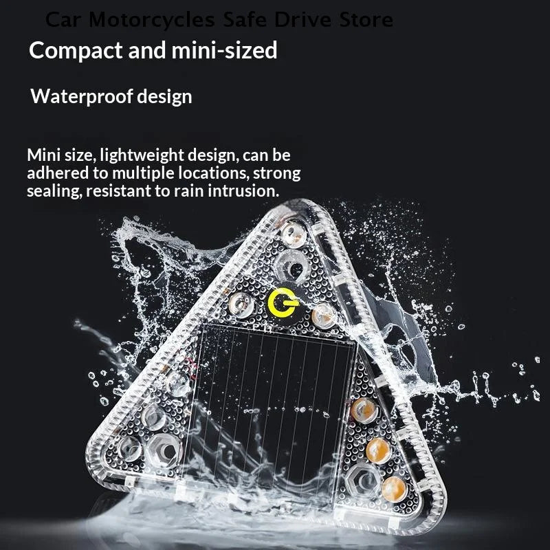 Solar Warning Anti Collision Truck Tail Flashing Magnetic Touch