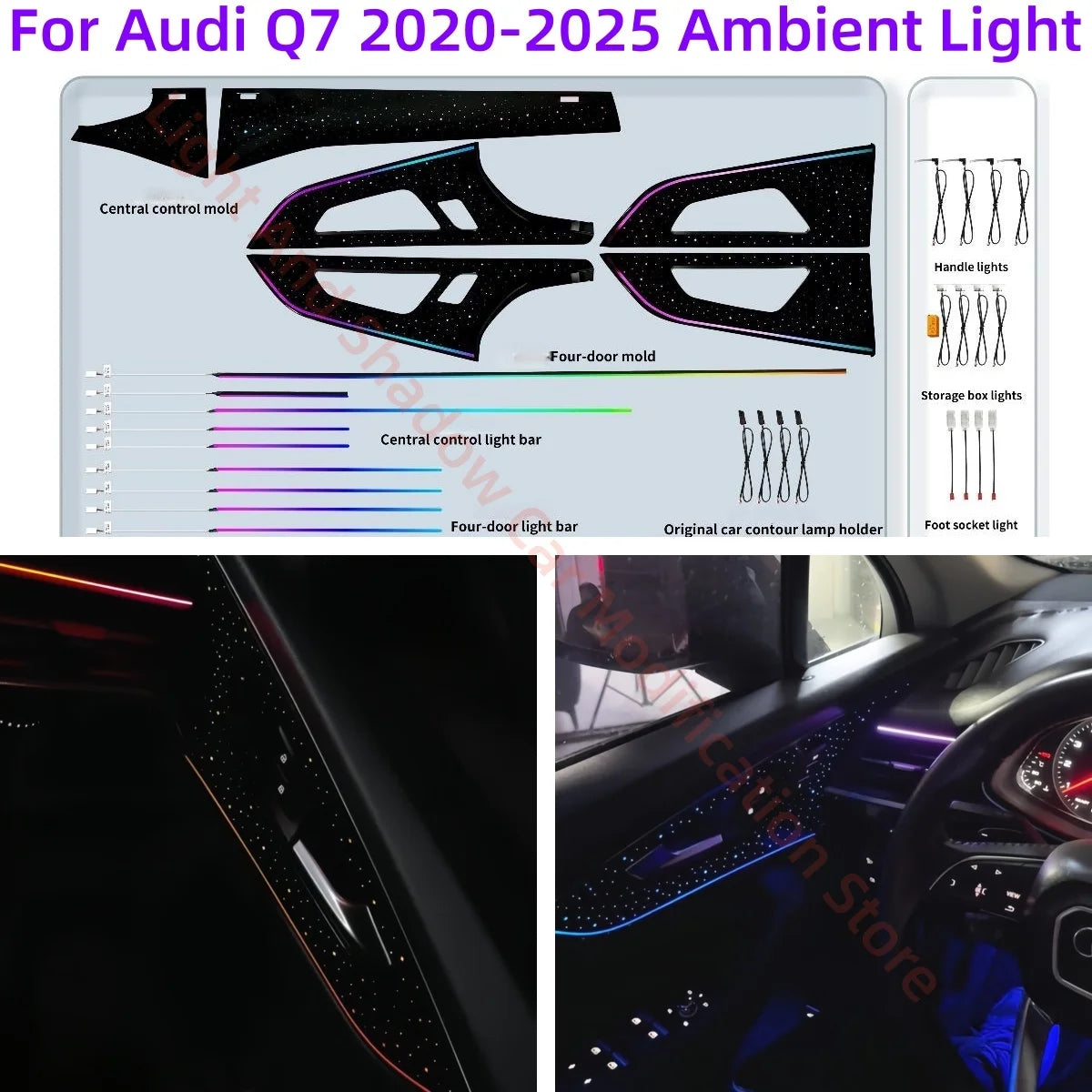 For Audi Q7 2020-2025 Automotive Interior Atmosphere Fit