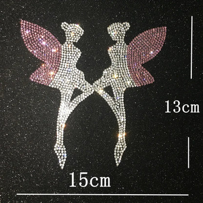 Bling Angel Wing Heart Crystal Sticker Rhinestone Stars 3D