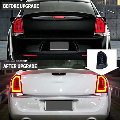 For Chrysler 300 300C LED Taillights Transparent Sequential Turn