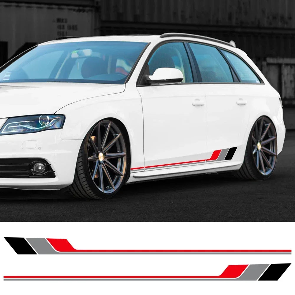 For Audi A4 B8 8K B9 Side Door Stickers Vinyl Decal Trims