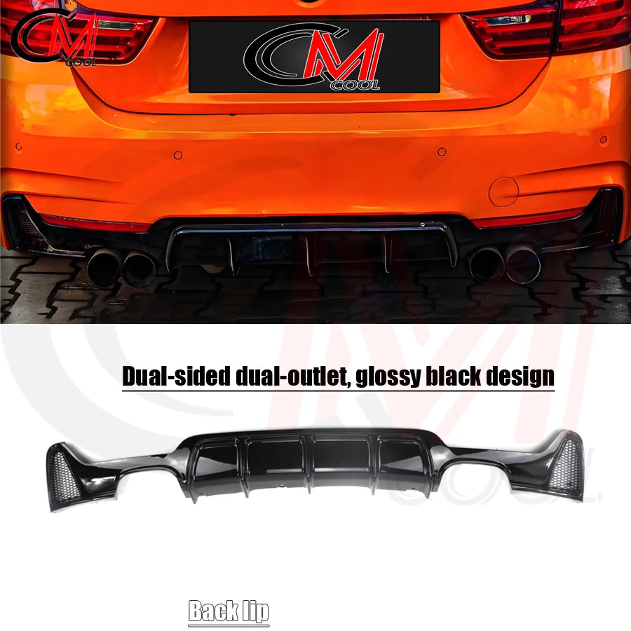 For BMW 4 Series F32 F33 F36 Rear Lip Bumper Diffuser ABS