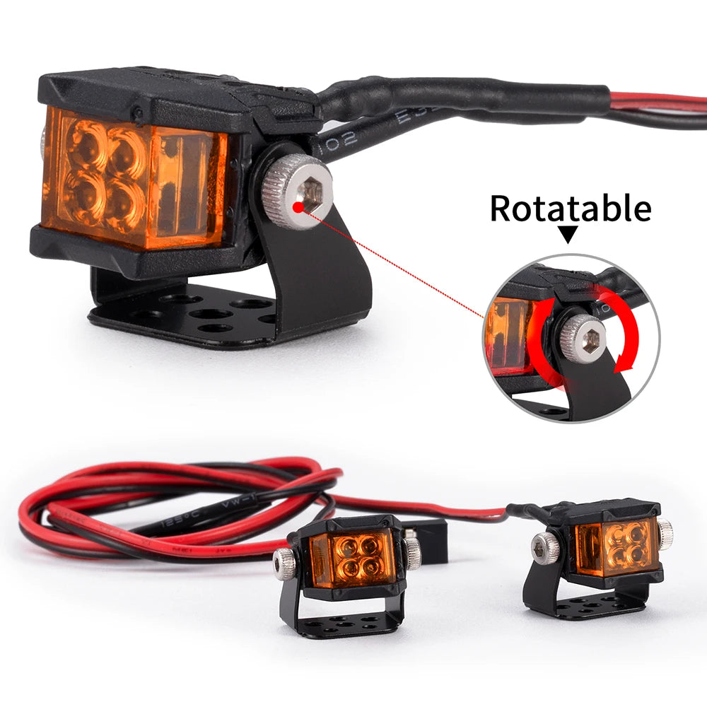 For Axial SCX10 TRX4 1 10 Yeahrun 12 18MM Headlights Taillight