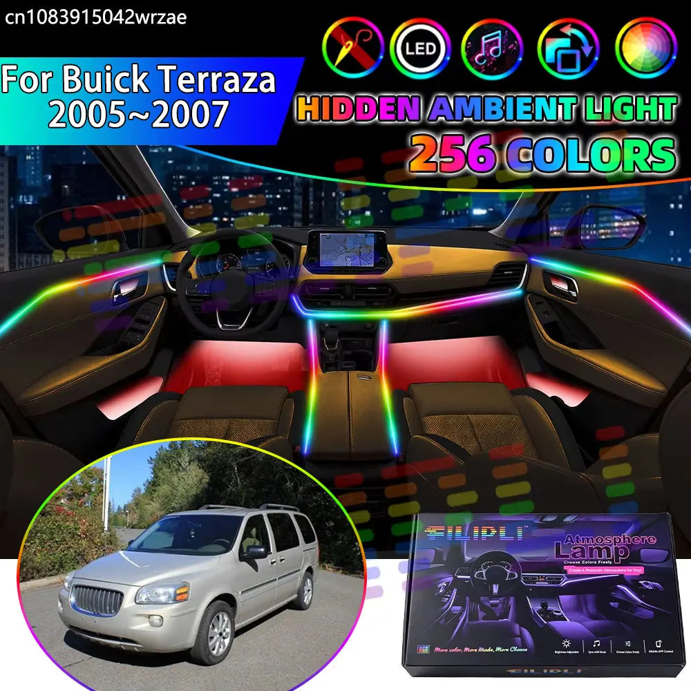 For Buick Terraza 2005~2007 2006 RGB Interior Ambient Strips