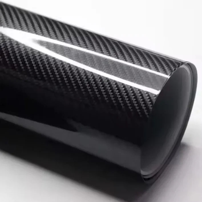 Leonardo Glossy Black Carbon Fiber Material Roll Wrap Tpu
