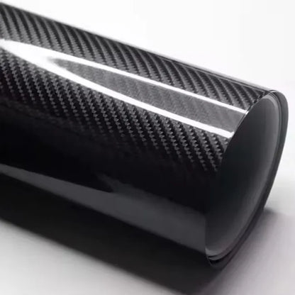 Leonardo Glossy Black Carbon Fiber Material Roll Wrap Tpu