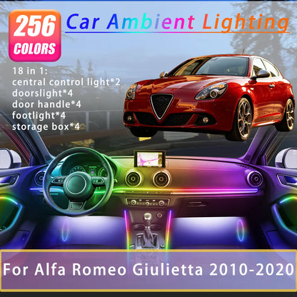 For Alfa Romeo Giulietta 2010-2020 Years Interior Ambient Strips