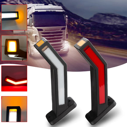 1pair Trailer Dynamic Turn Signals Side Marker Van Outline