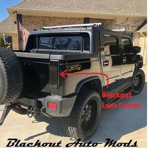 For Hummer H2 Sut Pickup Truck 03-09 Blackened Tail Back Turn