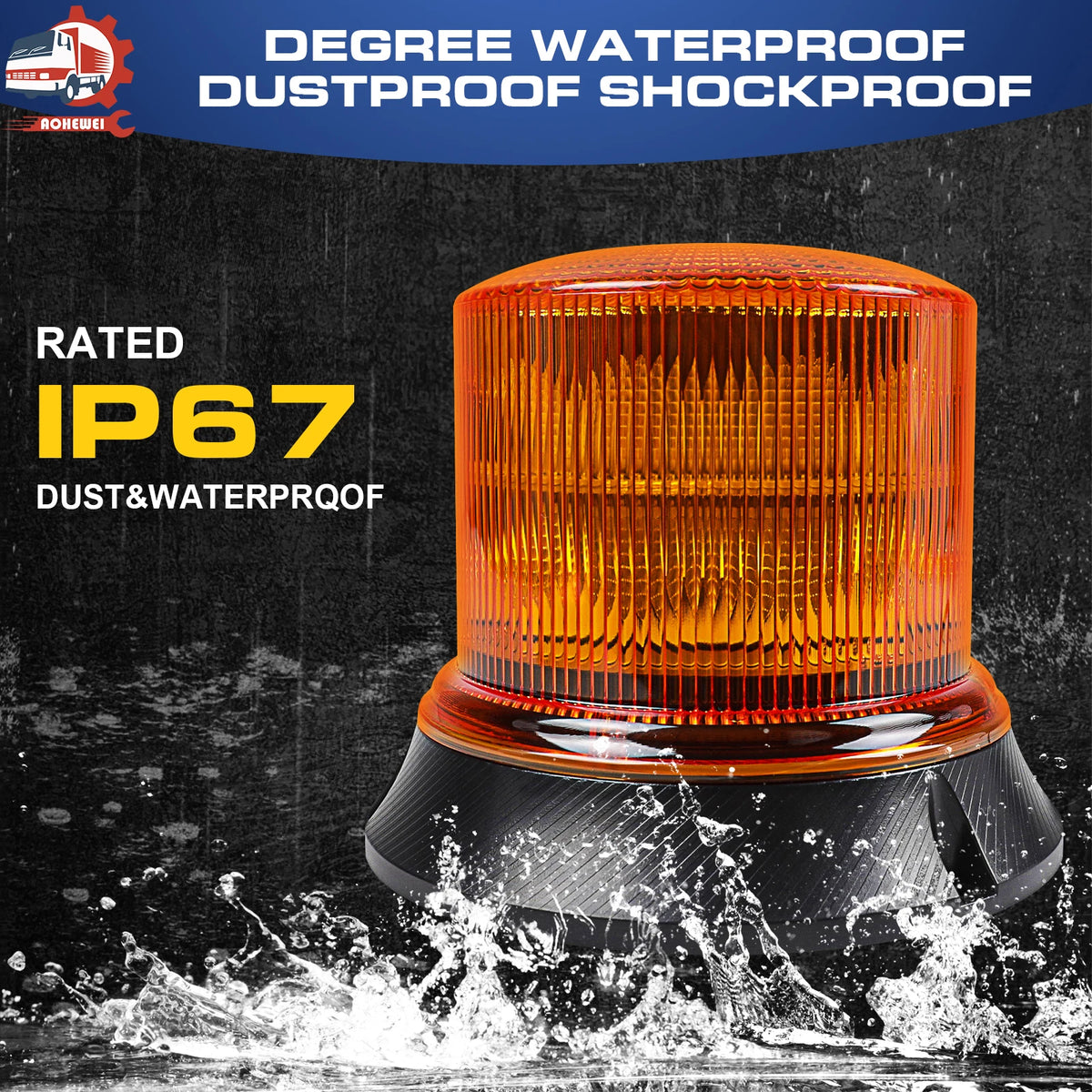 For Tractors Aohewei Rotating Flash Beacon Trailer Emergency