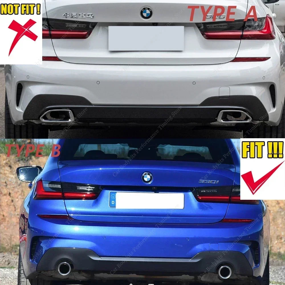 For BMW G20 G21 Rear Bumper Performance Rear Diffuser Lip