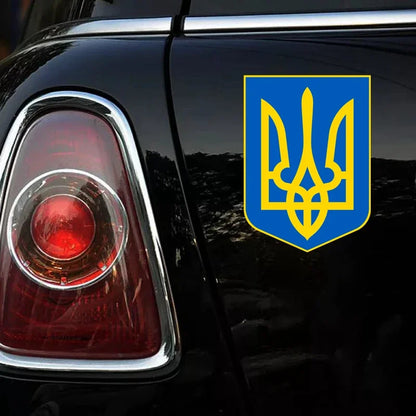 13CM Coat Arms Ukraine Funny Sticker Colorful Pvc Printed