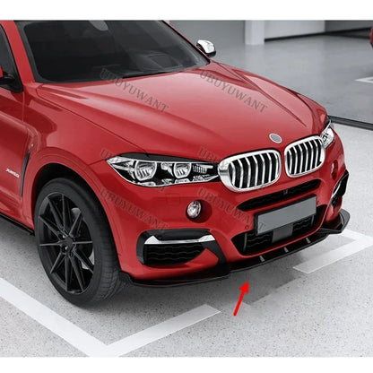 For BMW X6 F16 M Sport 2015-2019 Front Bumper Lip Custom Parts