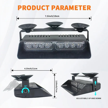 For Vehicles Front Rear Windshield In Emergency Strobe Suction
