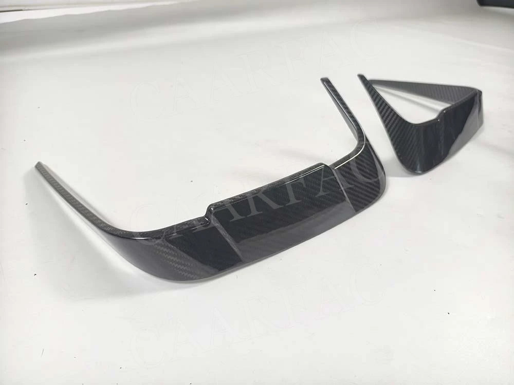 For BMW M8 F91 F92 F93 Dry Carbon Fiber Rear Bumper Spoiler Side