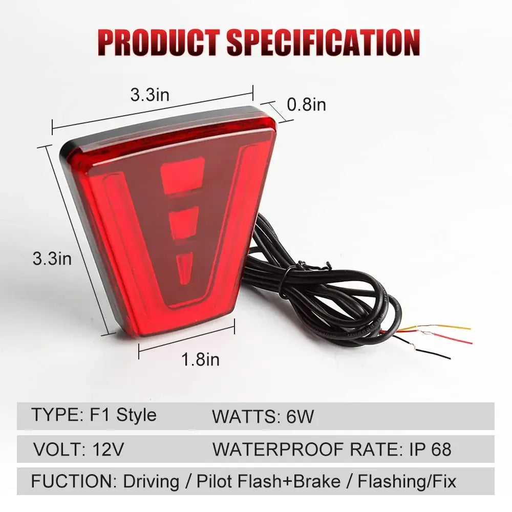 For Auto 12V Brake Pilot Sporty F1 Rear Tail Flash Warning