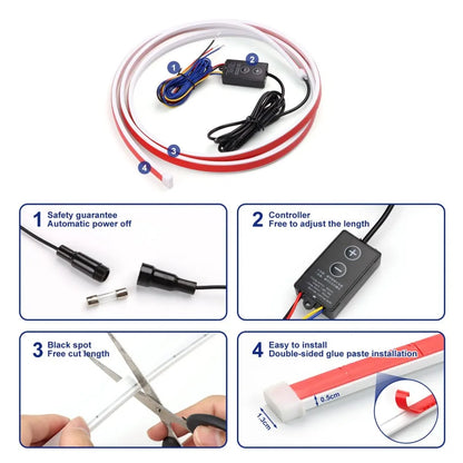 Daytime Running Strip Red Yellow Dual Color Plug Play