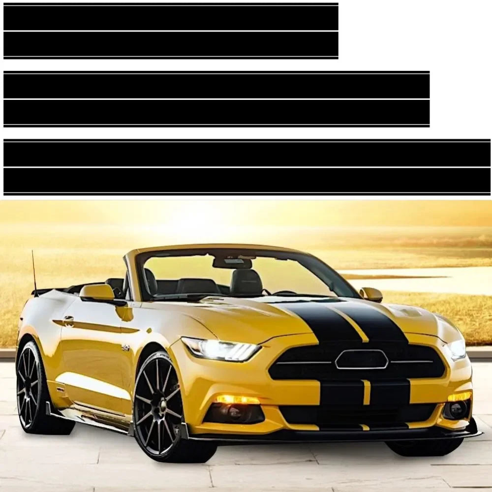 For Mustang Gt Camaro Charger Durango 3PCS Fashion Racing