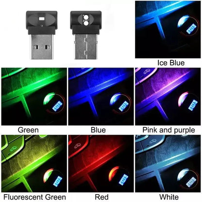 MINI USB Interior Atmosphere Emergency Lighting Colorful