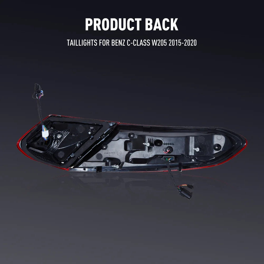 For Benz C-class W205 15-20 Drl Pair Tail Reverse Brake Turning