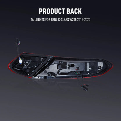 For Benz C-class W205 15-20 Drl Pair Tail Reverse Brake Turning