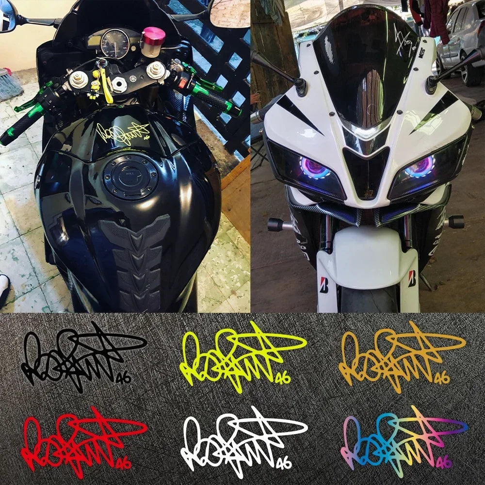 For Motorbike Fuel Tank Fairing Racing Signature Sticker