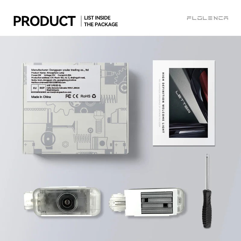For Lamborghini Urus ​Huracan ​Aventator ​Gallardo 2PCS Welcome
