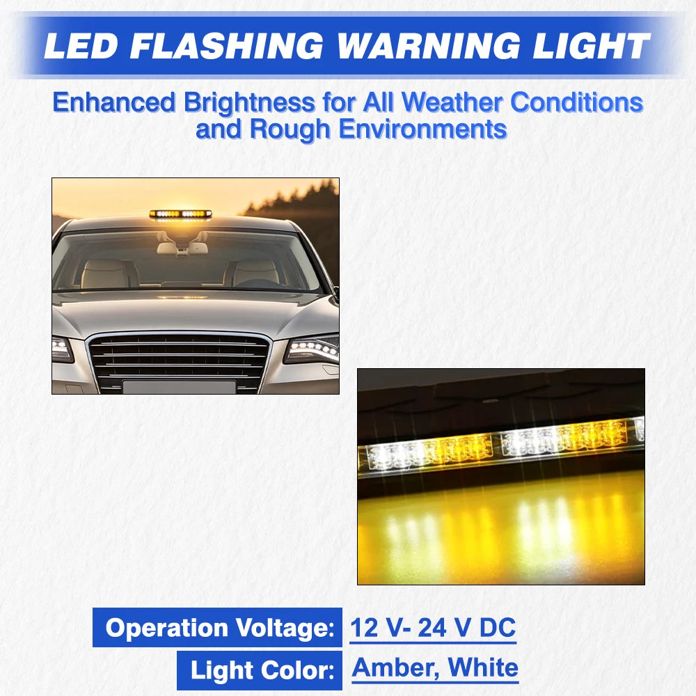 12-24v 42LED Strobe Warning Roof Emergency Safety Flashing