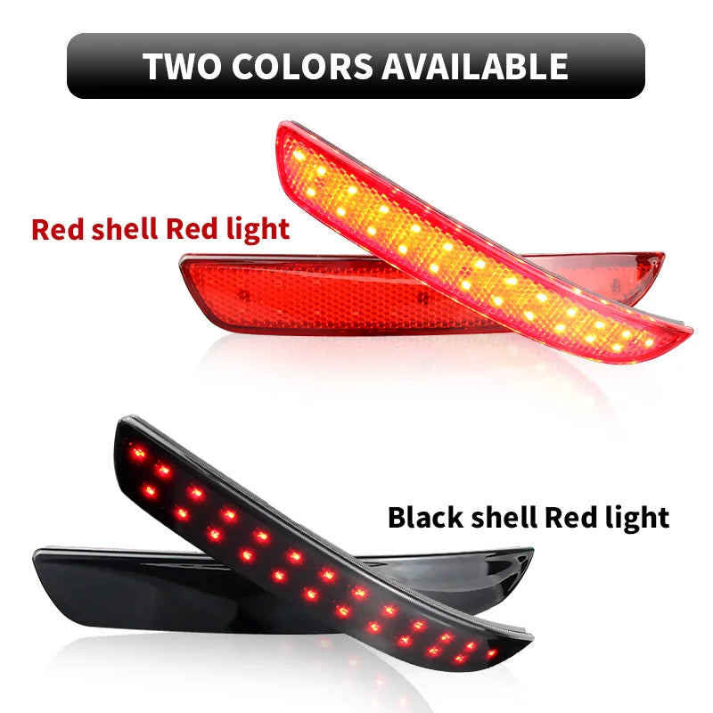 For BMW X5 E70 M 2006-2013 2PCS Red Rear Bumper Reflector Tail