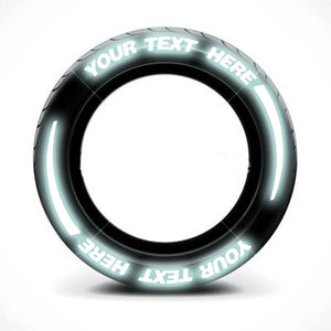 Reflective Tire Lettering Sticker Custom Text Personalized Words