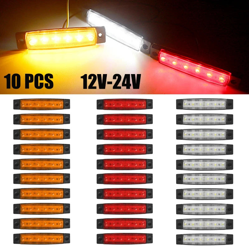 Pieces Side Marker Warning Indicator Signal Rear Brake 12V