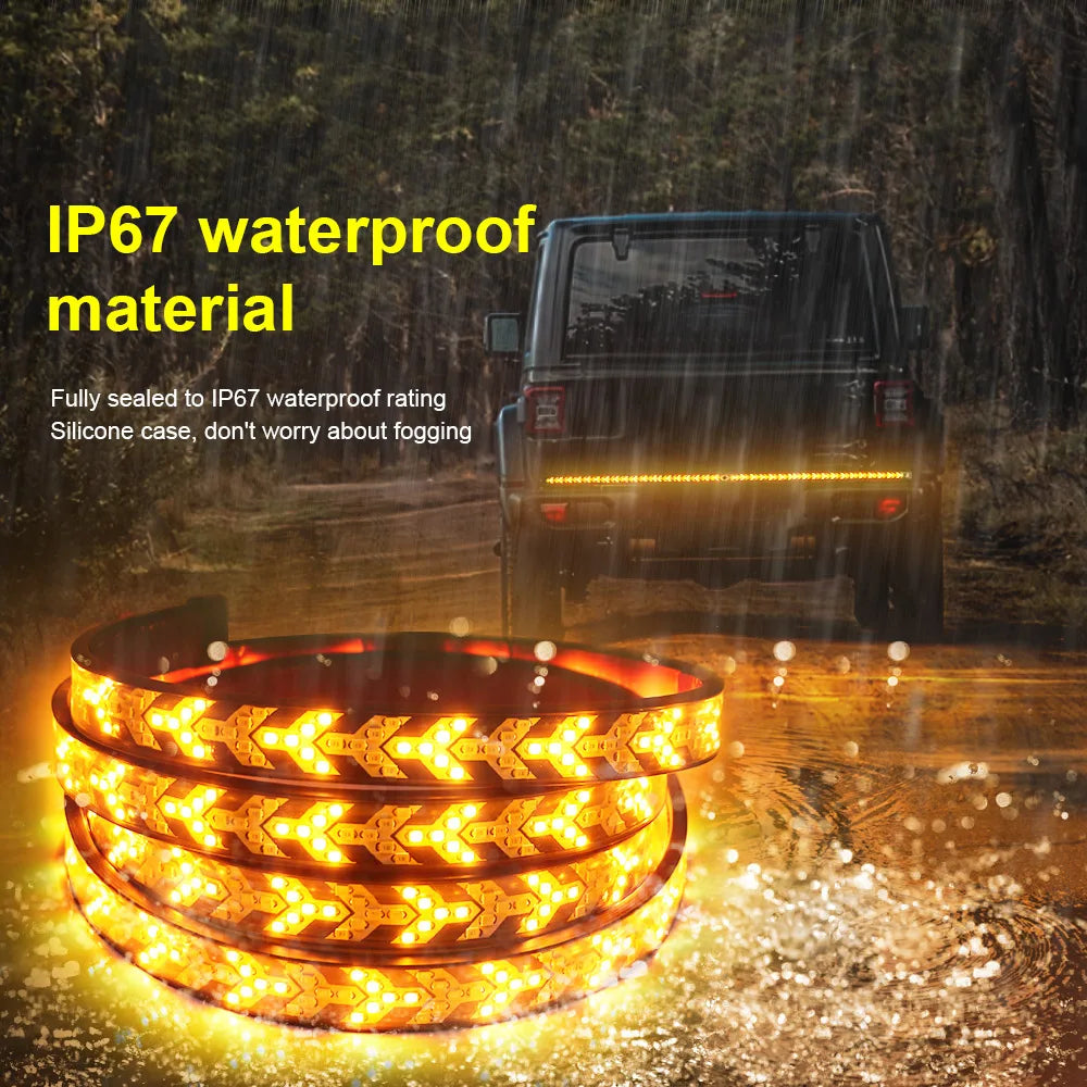 For Pickup Jeep 12V 24V Truck Tailgate Strip Turn Signal Flowing