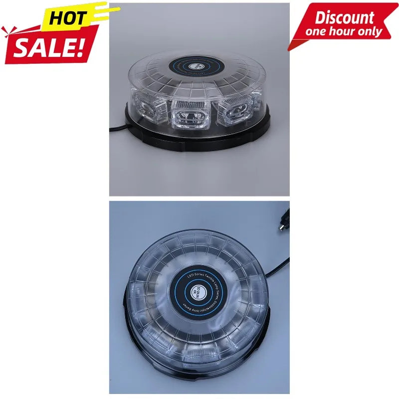 For 38-LED Red Blue Strobe Warning Excavator Parts Thickened