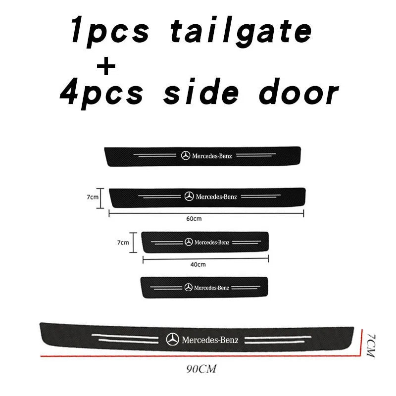 For Mercedes Benz S320 W164 W203 Carbon Fiber Door Sill Welcome