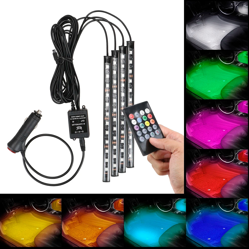 Interior Atmosphere Foot Ambient Remote Voice Control 24 48