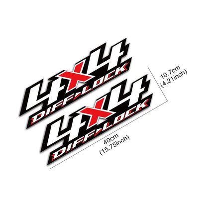 For D Max F-150 Hilux Ram 2PCS 4X4 Diff Lock Stickers Pickup