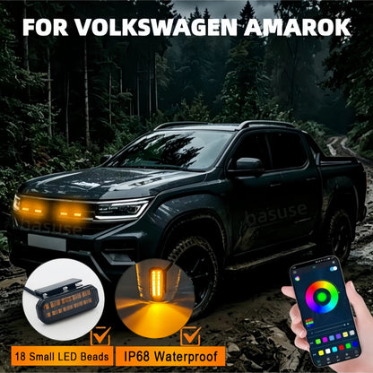 For Volkswagen Amarok Front Grille Daytime Running Wheel Eyebrow