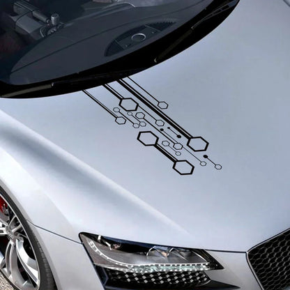 For VW Volkswagen Tesla Skoda Volvo Hexagon Stripes Decal Film