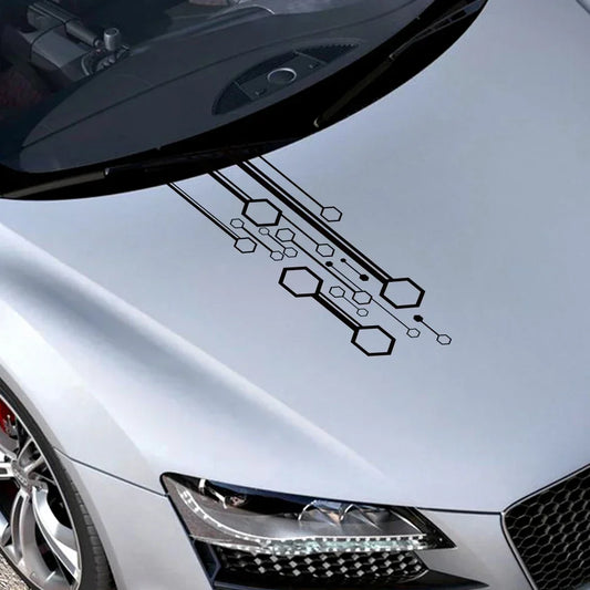 For VW Volkswagen Tesla Skoda Volvo Hexagon Stripes Decal Film